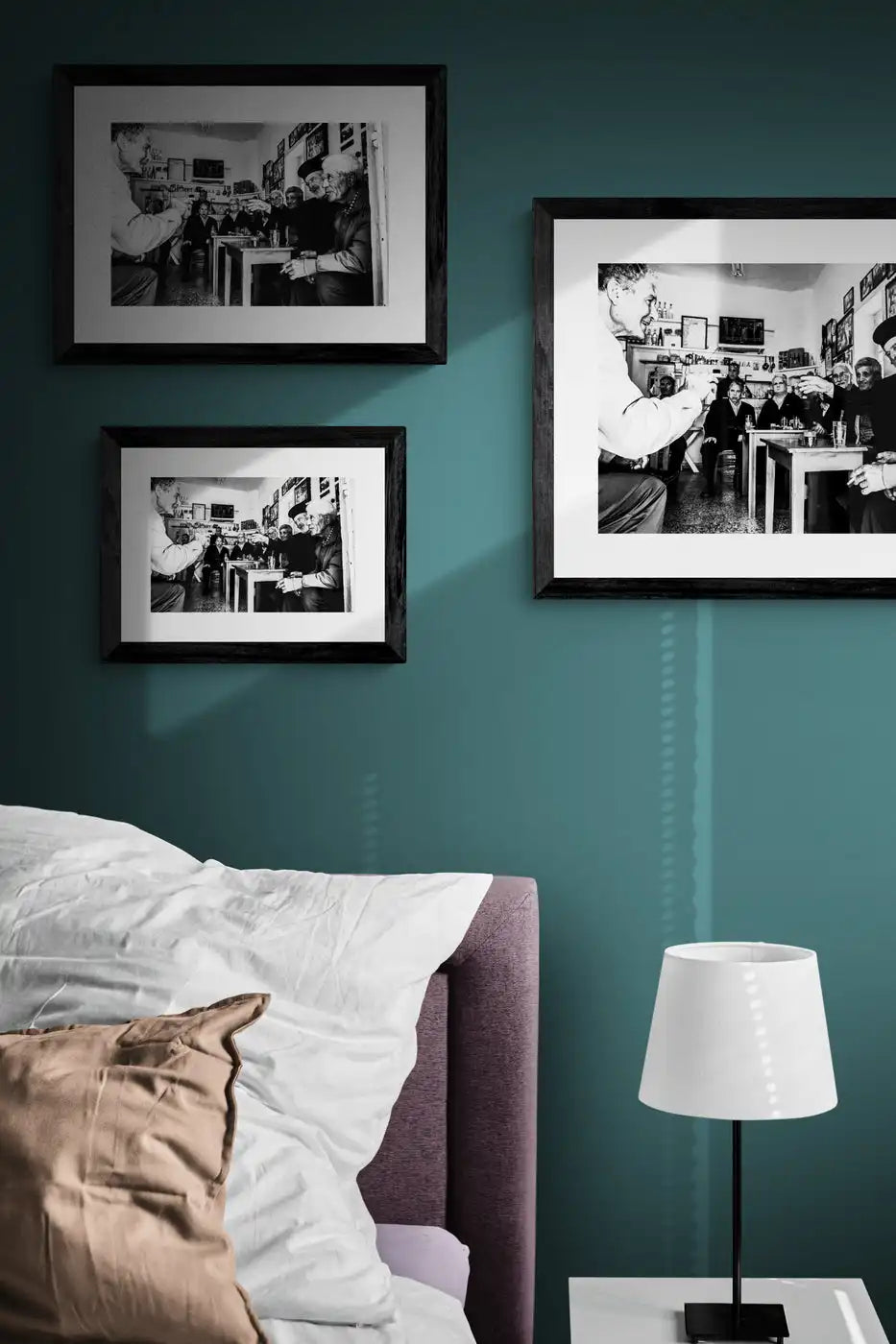 Black and White Photography Wall Art Greece | Cafe in Olympos Karpathos Dodecanese by George Tatakis - framing options