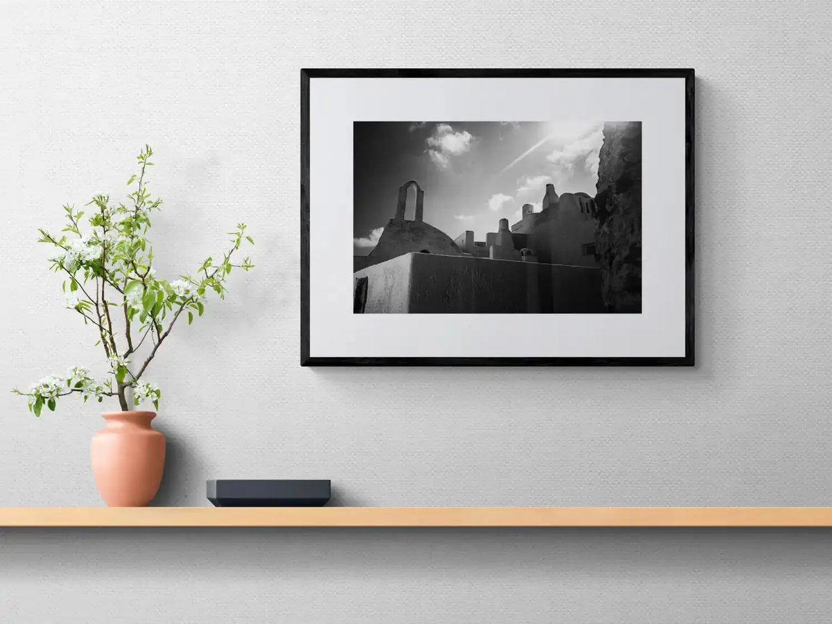 Silhouettes and Forms | Santorini | Chorōs | Black-and-white wall art photography from Greece