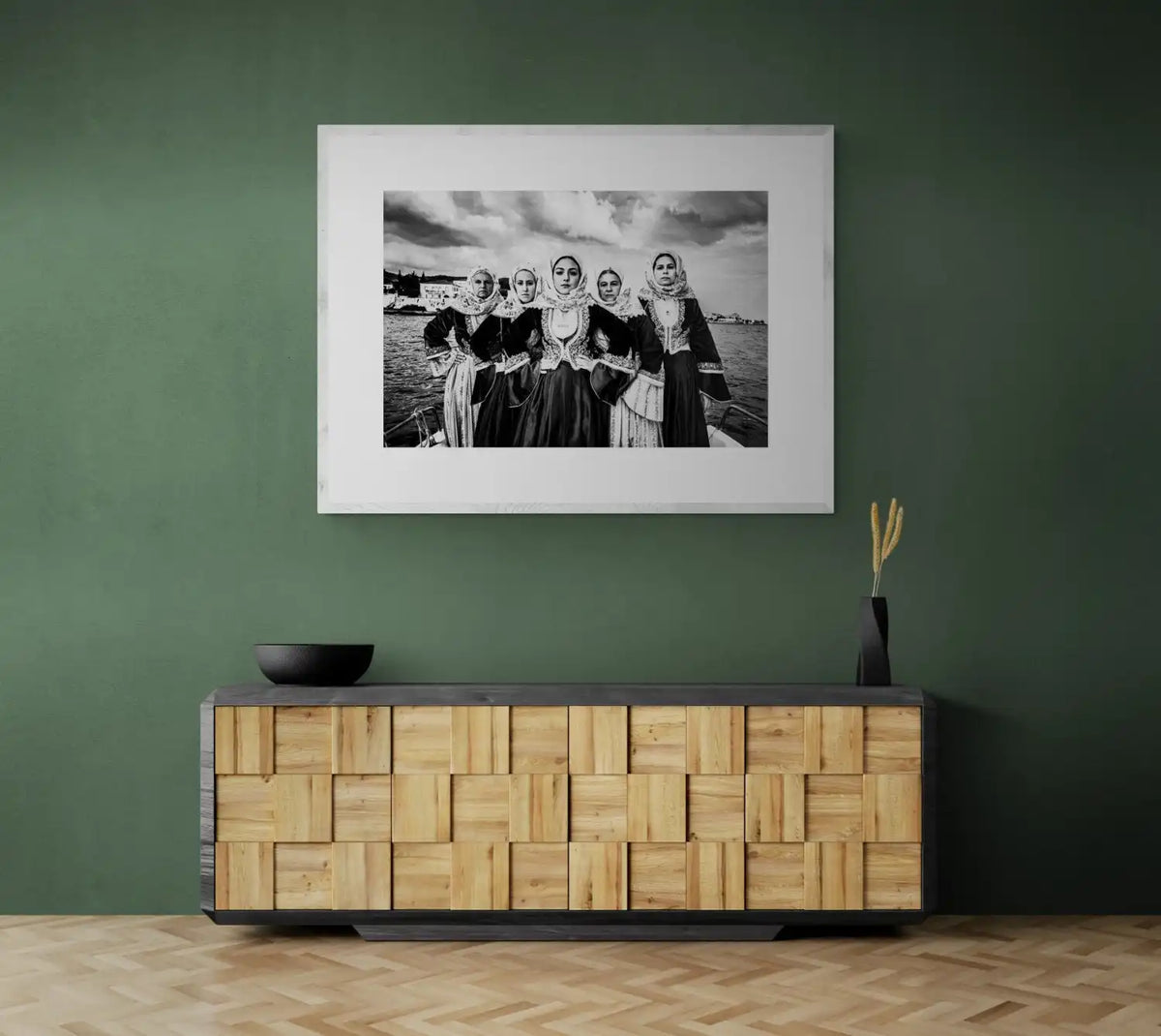 Black and White Photography Wall Art Greece | Limited Edition numbered signed. Bouboulina dresses in Spetses