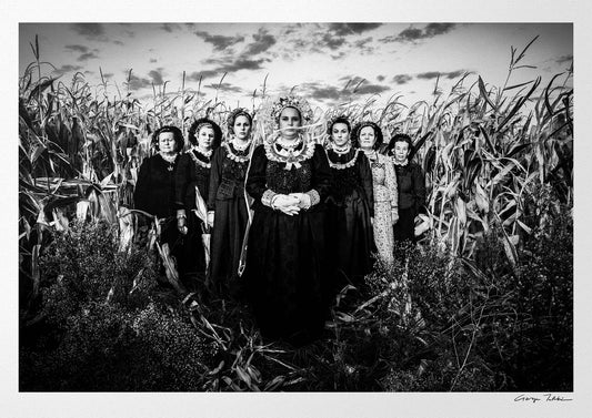 Black and White Photography Wall Art Greece | Cornfield Vyssa Thrace by George Tatakis