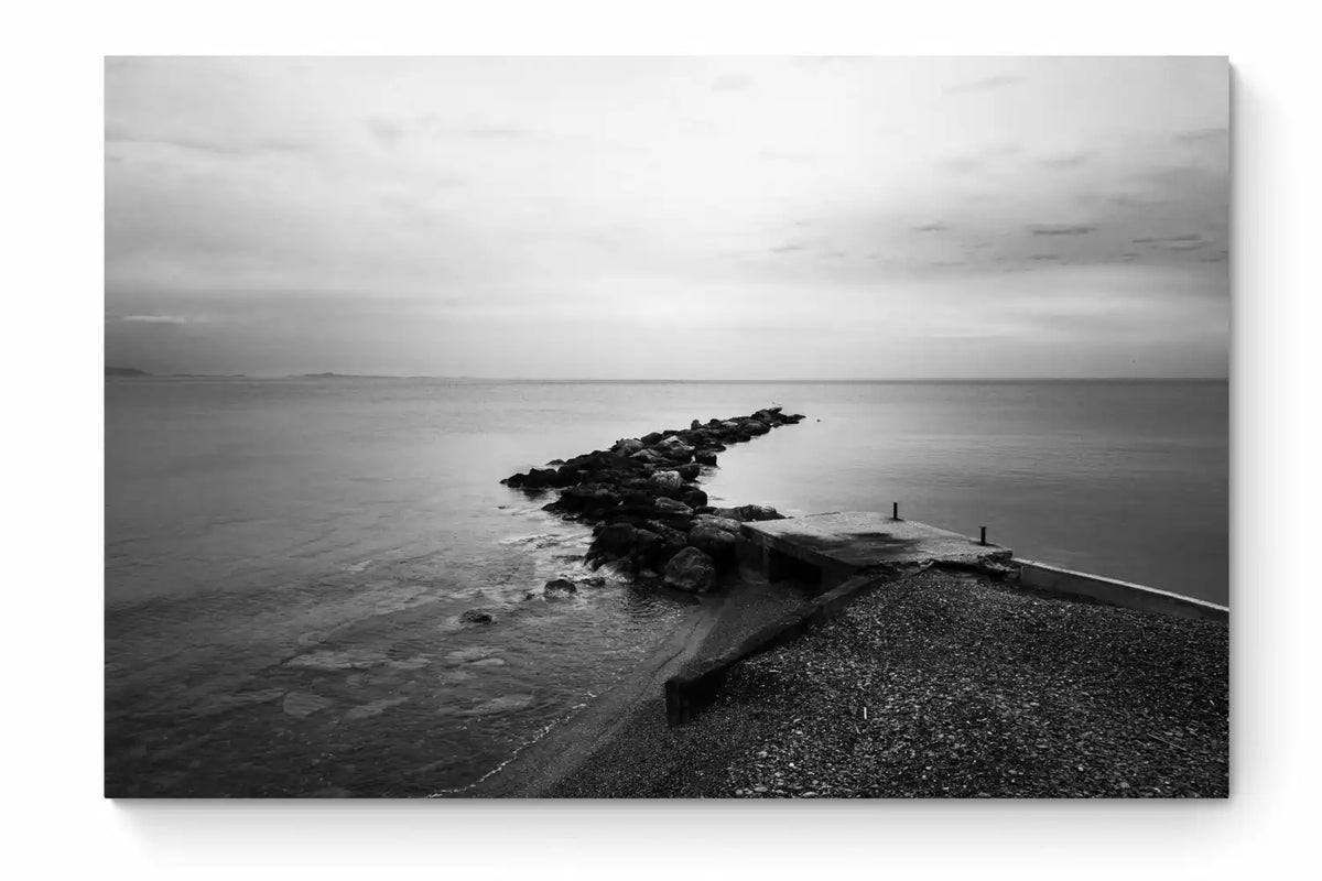 Black and White Photography Wall Art Greece | Diafani port Olympos Karpathos Dodecanese by George Tatakis - whole photo