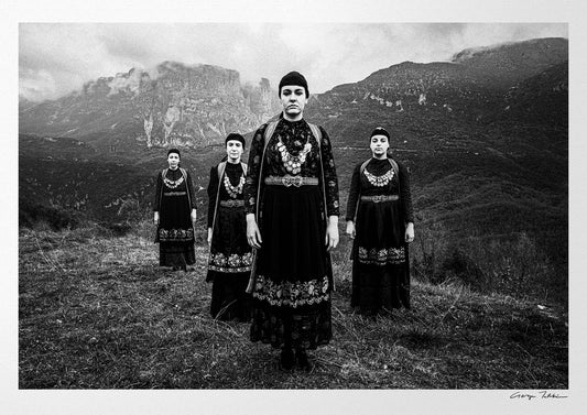 Zagori, Epirus, Greece | Costumes at Agios Minas | Black-and-White Wall Art Photography