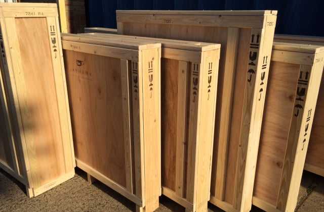 Crates for framed artwork by George Tatakis
